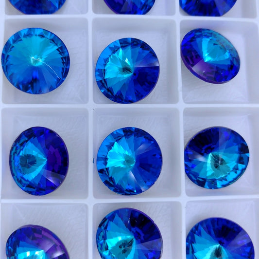 18mm rivoli in Crystal Bermuda Blue (Aurora)