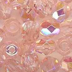 50 x 4mm faceted beads in Rose Pink AB