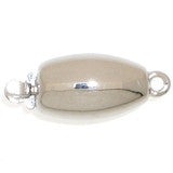 Claspgarten Silver clasp with 1 row 14581 - 12x7mm