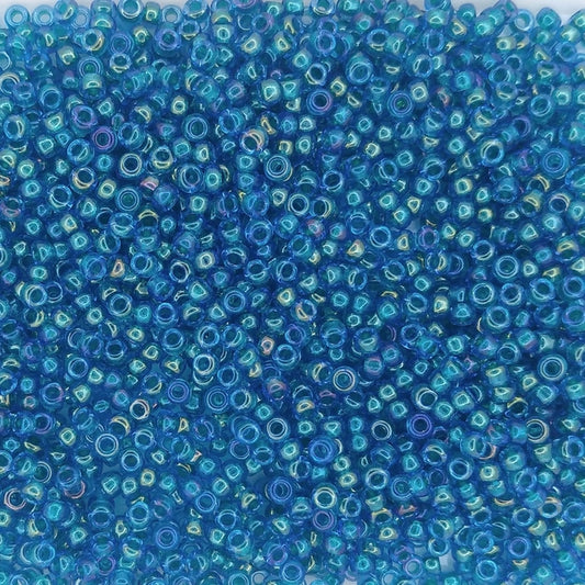 3537 - 10g Size 11/0 Miyuki seed beads in Fancy lined Teal Blue