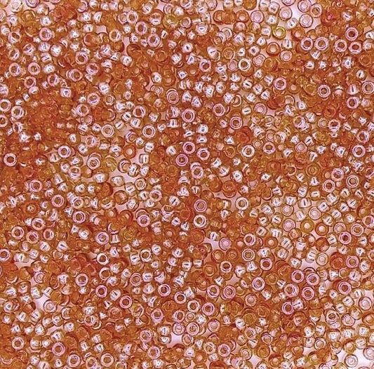 55010 - 10g Size 11/0 Miyuki seed beads in Crystal Apricot Medium