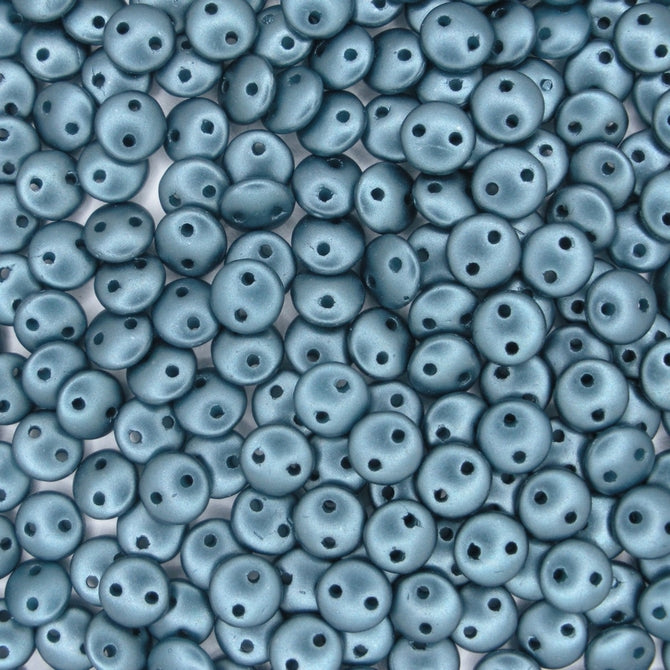 25 x CzechMate lentils in Pearl Coat Steel Blue