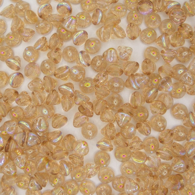 25 x Button beads in Lemon Rainbow
