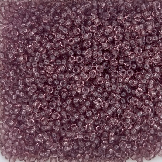 0142 - 50g Size 11/0 Miyuki seed beads in Transparent Smoky Amethyst