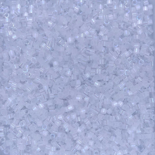 DB0670 - 1g Size 11/0 delicas in Crystal AB Silk Satin