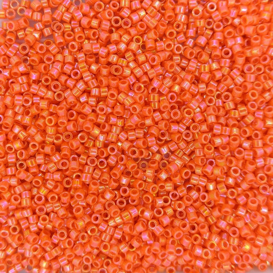 DB0161 - 1g Size 11/0 delicas in Opaque Orange AB