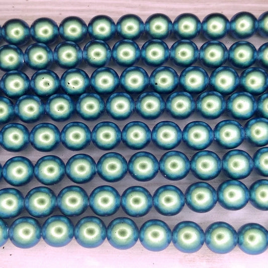 10 x 8mm pearls in Moonstone Blue