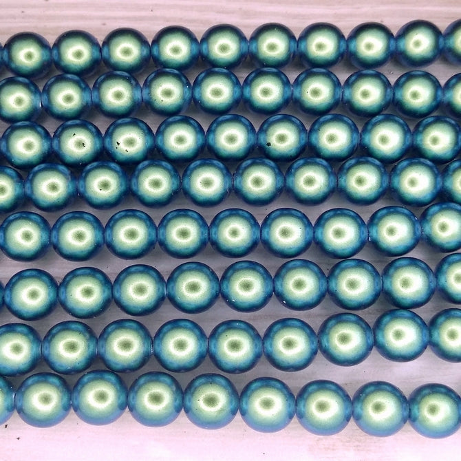 10 x 8mm pearls in Moonstone Blue