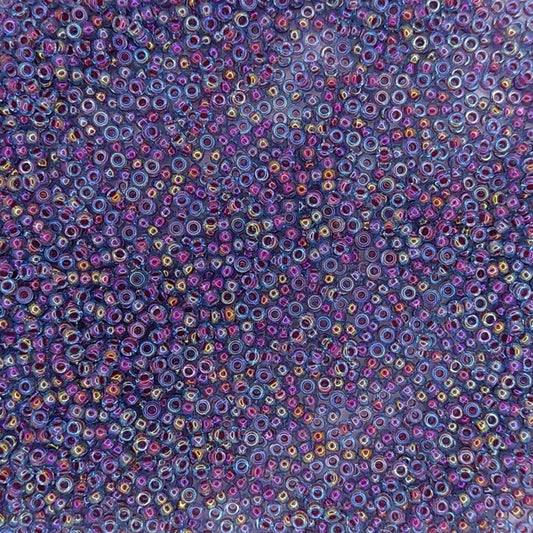 0340 - 10g Size 11/0 Miyuki seed beads in Hot Pink lined Aqua AB