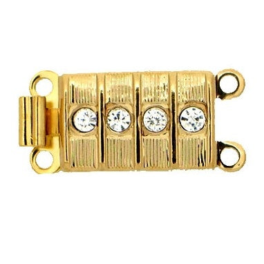 Claspgarten Gold clasp with 2 rows 13246 - 13x8mm