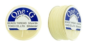 PT-50-13 - 50 yards of Toho One-G beading thread in Cream