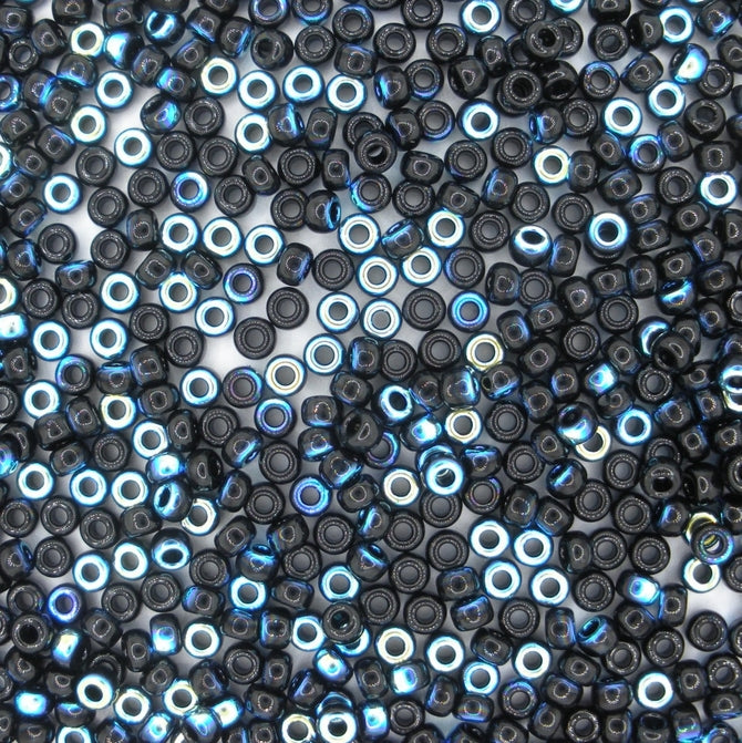 4555 - 10g Size 8/0 Miyuki seed beads in Black AB