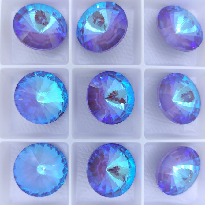 18mm rivoli in Crystal Violet Delite (Aurora)