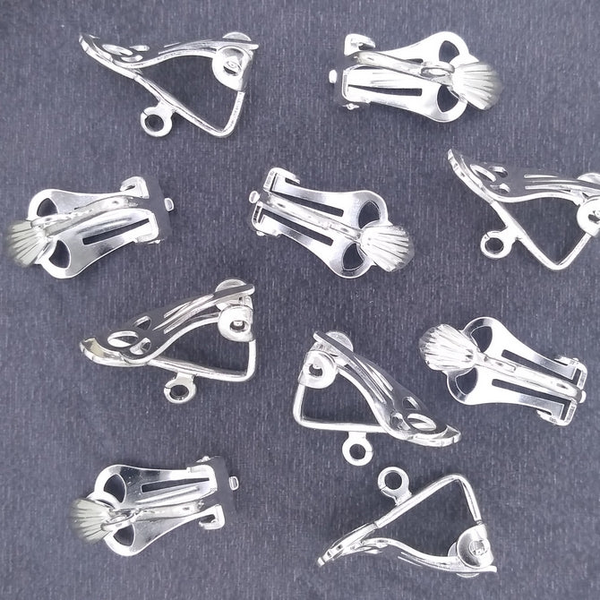 Pair of Clip on Earrings in Silver (UK Production)