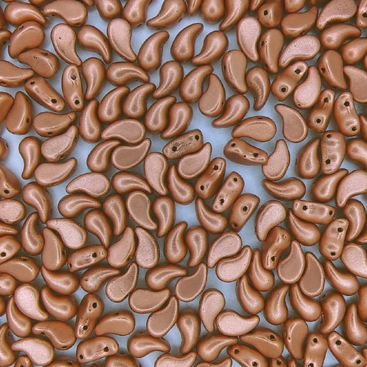 20 x Left Zoliduo beads in Vintage Copper