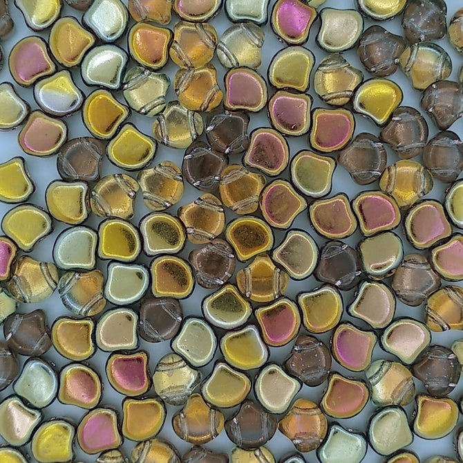 25 x Ginko beads in Backlit Peach