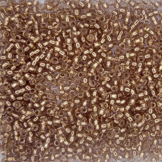 0952 - 5g Size 11/0 Miyuki seed beads in 24kt Gold lined Pale Amethyst