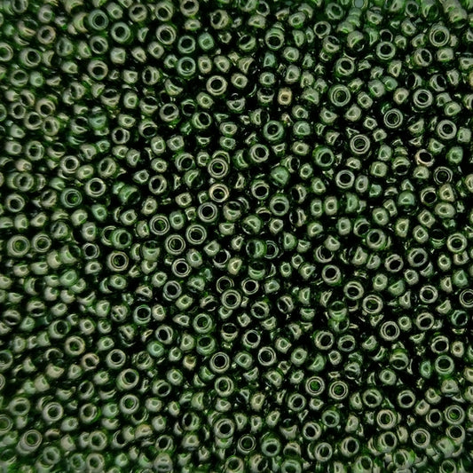 0306 - 10g Size 11/0 Miyuki seed beads in Olive Gold Lustre
