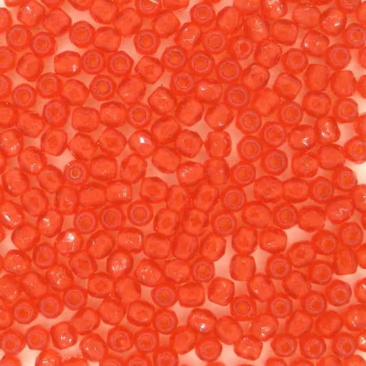 50 x 2.5mm faceted beads in Hyacinth Orange