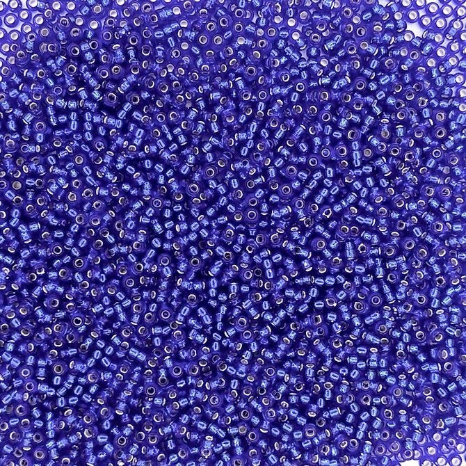 0020 - 5g Size 15/0 Miyuki seed beads in Silver lined Cobalt