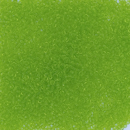 0143 - 10g Size 11/0 Miyuki seed beads in Chartreuse