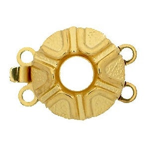 Claspgarten Gold clasp with 2 rows 12515 - 11mm