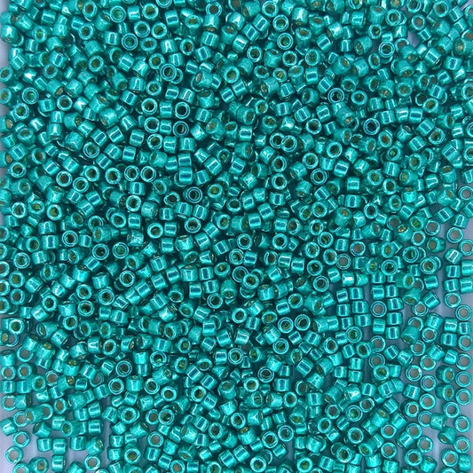 DB2506 - 1g Size 11/0 delicas in Duracoat Galvanised Dark Aqua Green