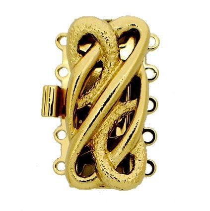 Claspgarten Gold clasp with 5 rows 14359 - 25x12mm