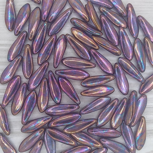 10 x daggers in Crystal/Vega Lustre (5x16mm)