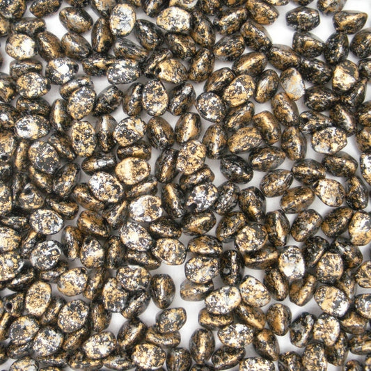 50 x pinch beads in Tweedy Gold