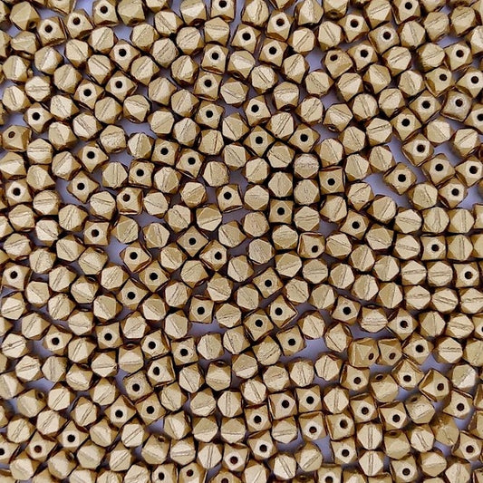 50 x 4mm english cut beads in Gold Velvet