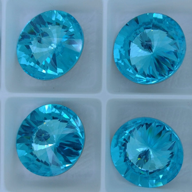 18mm rivoli in Aquamarine (Aurora)