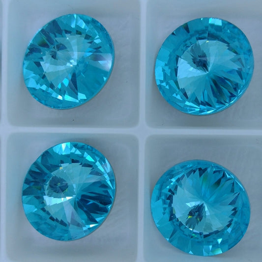 18mm rivoli in Aquamarine (Aurora)