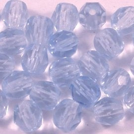 25 x 5mm faceted beads in Light Sapphire *