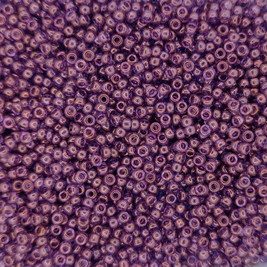 0312 - 10g Size 11/0 Miyuki seed beads in Amethyst Gold Lustre