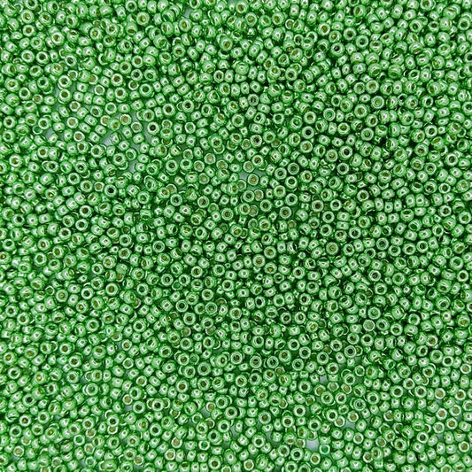 4214 - 10g Size 11/0 Miyuki seed beads in Duracoat Galvanised Dark Mint