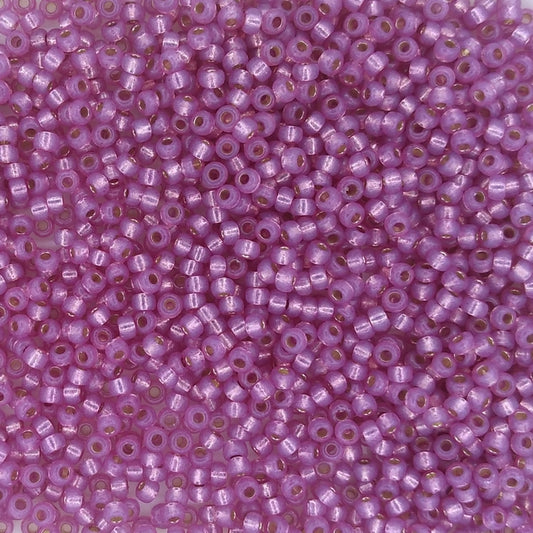 4246 - 10g Size 11/0 Miyuki seed beads in Duracoat Silver lined Lilac