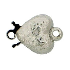 Claspgarten Platinium Heart clasp with 1 row 13989 - 10mm