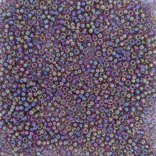 0256 - 10g Size 11/0 Miyuki seed beads in Smoky Amethyst AB
