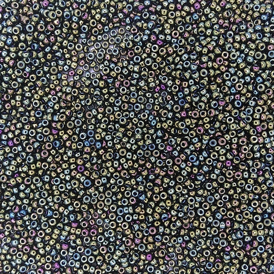 0453 - 10g Size 11/0 Miyuki seed beads in Metallic Forest Green Iris