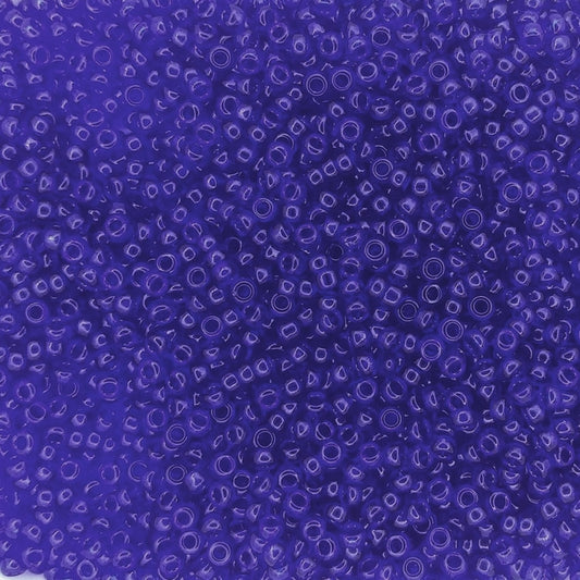 0151 - 10g Size 11/0 Miyuki seed beads in Transparent Cobalt