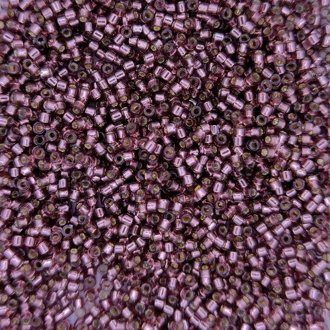 DB2170 - 1g Size 11/0 delicas in Duracoat Silver lined Raisin