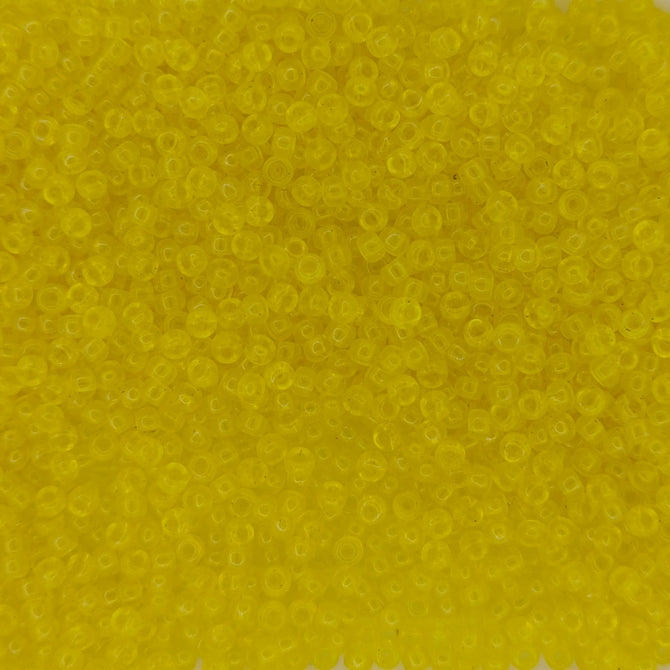 0163 - 50g Size 11/0 Miyuki seed beads in Transparent Yellow Lustre