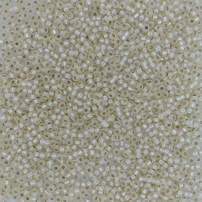 0577 - 50g Size 11/0 Miyuki seed beads in Cream Silver lined Alabaster