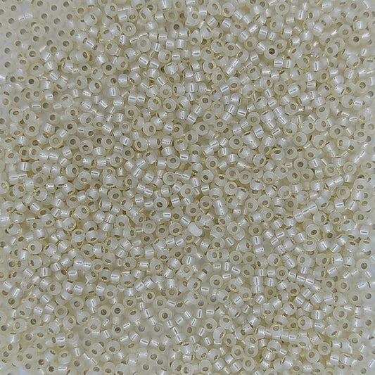 0577 - 50g Size 11/0 Miyuki seed beads in Cream Silver lined Alabaster