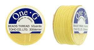 PT-50-9 - 50 yards of Toho One-G beading thread in Light Yellow