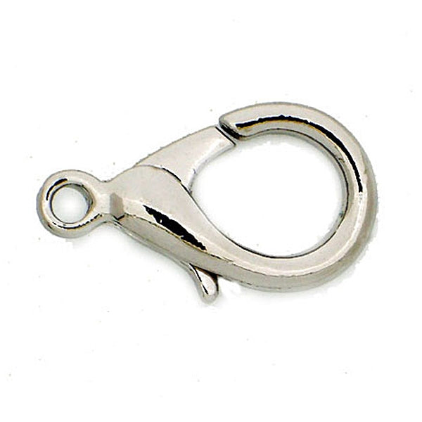 Claspgarten 5 Silver Lobster clasps 10243  - 23x12.5mm