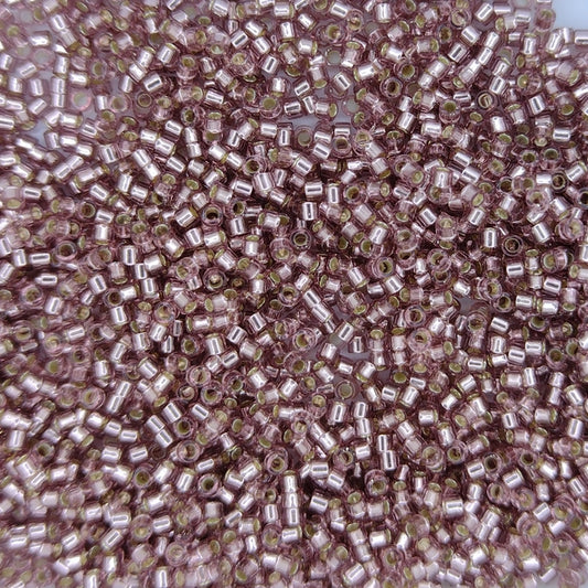 DB0146 - 1g Size 11/0 delicas in Silver lined Smoky Amethyst