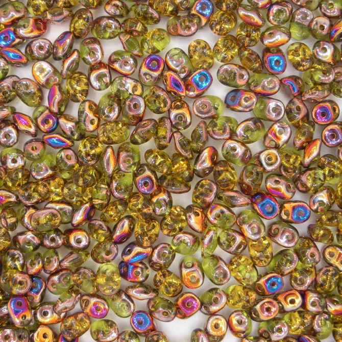 10g Superduo beads in Olivine Sliperit