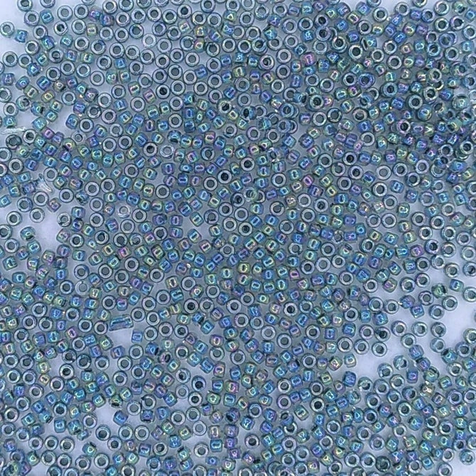 0773 - 5g Size 15/0 Toho seed beads in Montana Blue lined Crystal Rainbow